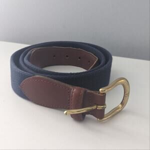 Women's Coach Blue Canvas and Brown Leather 36